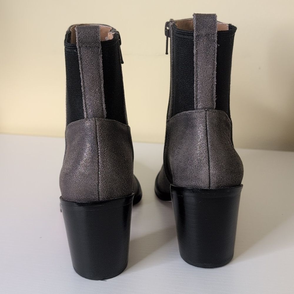 Corso Como Size 6.5 Hurray Dusted Metallic Gunmetal Heeled Boots, NEW - Picture 6 of 15